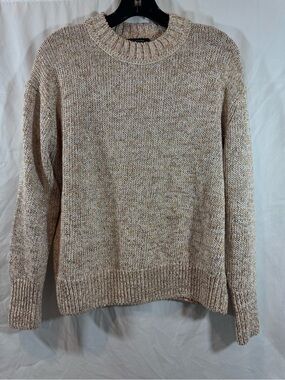 St. John Neutral Marled Crewneck Sweater S
